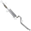 2011-2014 Ford F-150 3.5L Stainless Steel Exhaust Flex Pipe with Muffler & Tail Pipe Kit