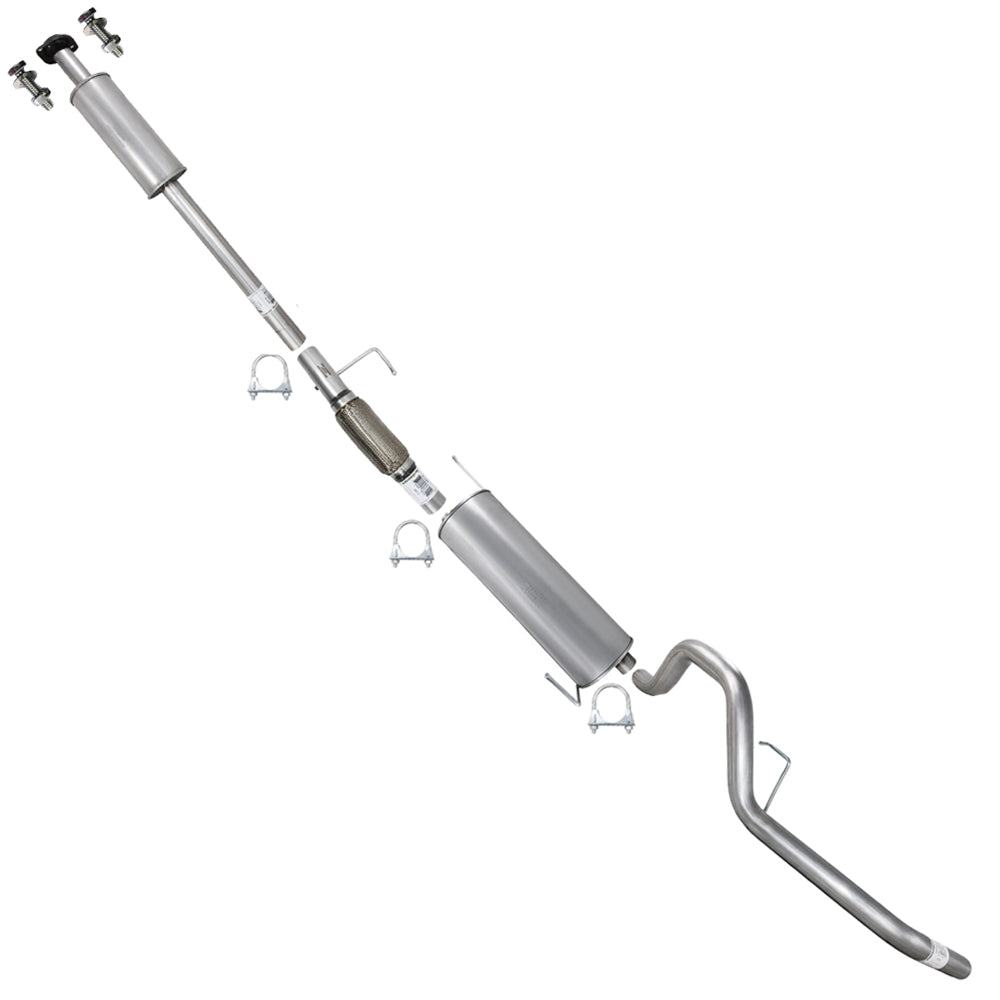2011-2014 Ford F-150 3.5L 163in WB Stainless Steel Resonator Flex Pipe w/ Muffler & Tail Pipe Kit