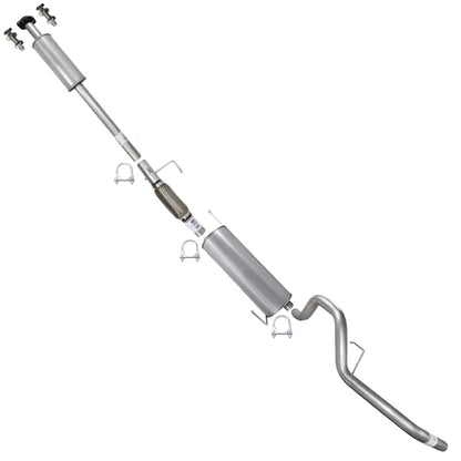 2011-2014 Ford F-150 3.5L 163in WB Stainless Steel Resonator Flex Pipe w/ Muffler & Tail Pipe Kit