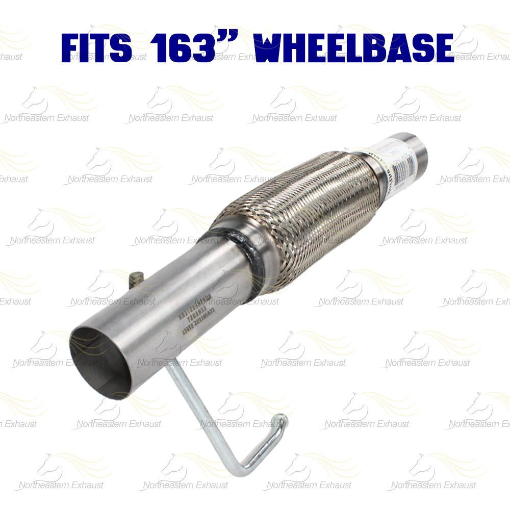 2011-2014 Ford F-150 3.5L 163in WB Stainless Steel Resonator Flex Pipe w/ Muffler & Tail Pipe Kit