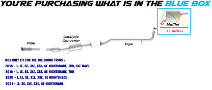 2018-2021 Toyota Camry 2.5L Direct-Fit Exhaust Muffler