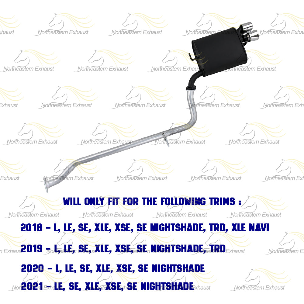2018-2021 Toyota Camry 2.5L Direct-Fit Exhaust Rear Pipe & Muffler