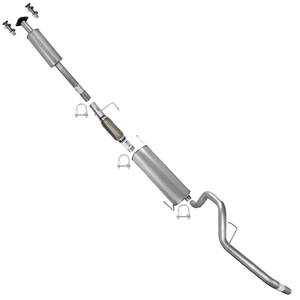2011-2014 Ford F-150 3.5L 157in WB Stainless Steel Resonator Flex Pipe with Muffler & Tail Pipe Kit