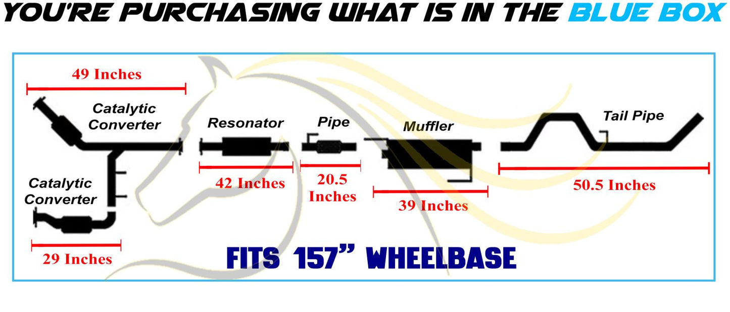2011-2014 Ford F-150 3.5L 157in WB Stainless Steel Complete Exhaust System Kit - EPA Approved