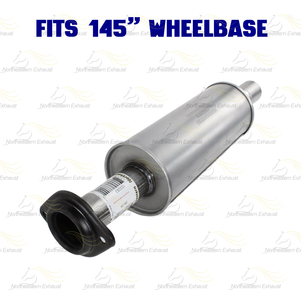 2011-2014 Ford F-150 3.5L 145in WB Stainless Steel Resonator Flex Pipe with Muffler & Tail Pipe Exhaust System