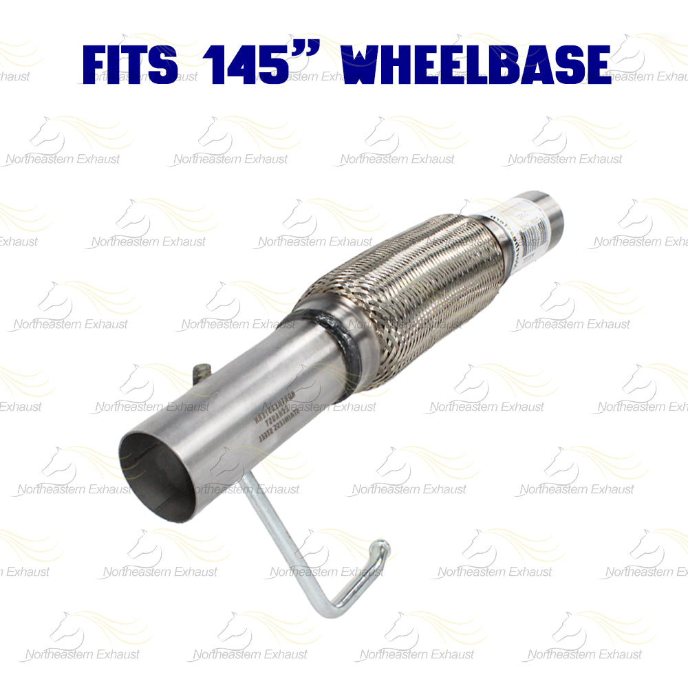 2011-2014 Ford F-150 3.5L 145in WB Stainless Steel Resonator Flex Pipe with Muffler & Tail Pipe Exhaust System