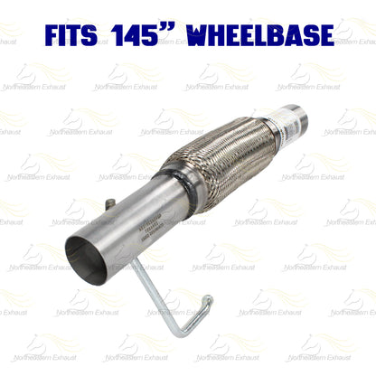 2011-2014 Ford F-150 3.5L 145in WB Stainless Steel Resonator Flex Pipe with Muffler & Tail Pipe Exhaust System