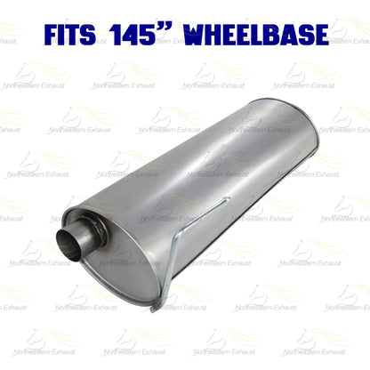 2011-2014 Ford F-150 3.5L 145in WB Stainless Steel Resonator Flex Pipe with Muffler & Tail Pipe Exhaust System