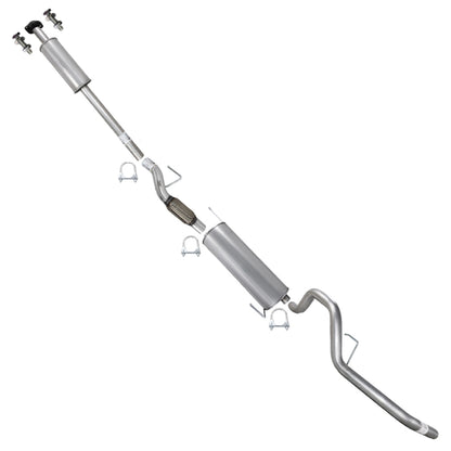 2011-2014 Ford F-150 3.7L 163in WB Stainless Steel Resonator Flex Pipe with Muffler & Tail Pipe Kit