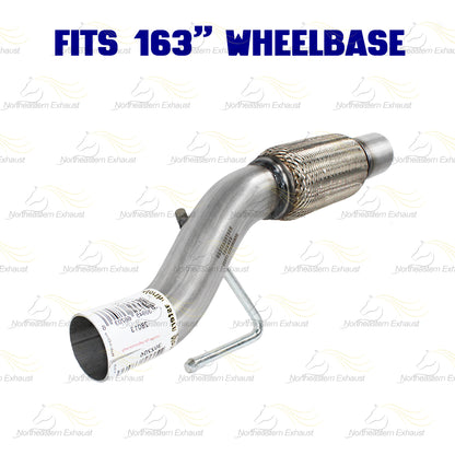 2011-2014 Ford F-150 3.7L 163in WB Stainless Steel Resonator Flex Pipe with Muffler & Tail Pipe Kit