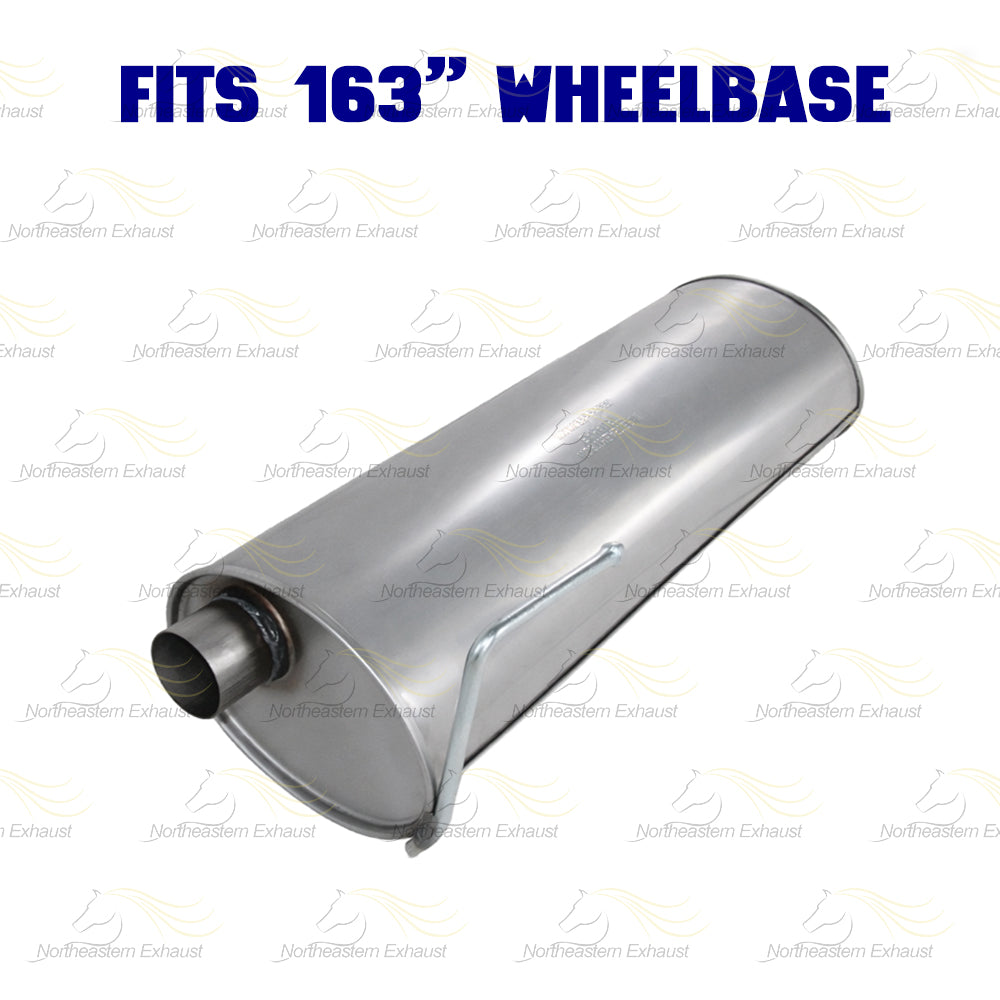 2011-2014 Ford F-150 3.7L 163in WB Stainless Steel Resonator Flex Pipe with Muffler & Tail Pipe Kit