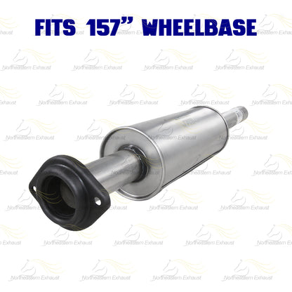 2011-2014 Ford F-150 3.7L 157in WB Stainless Steel Resonator Flex Pipe with Muffler & Tail Pipe Kit