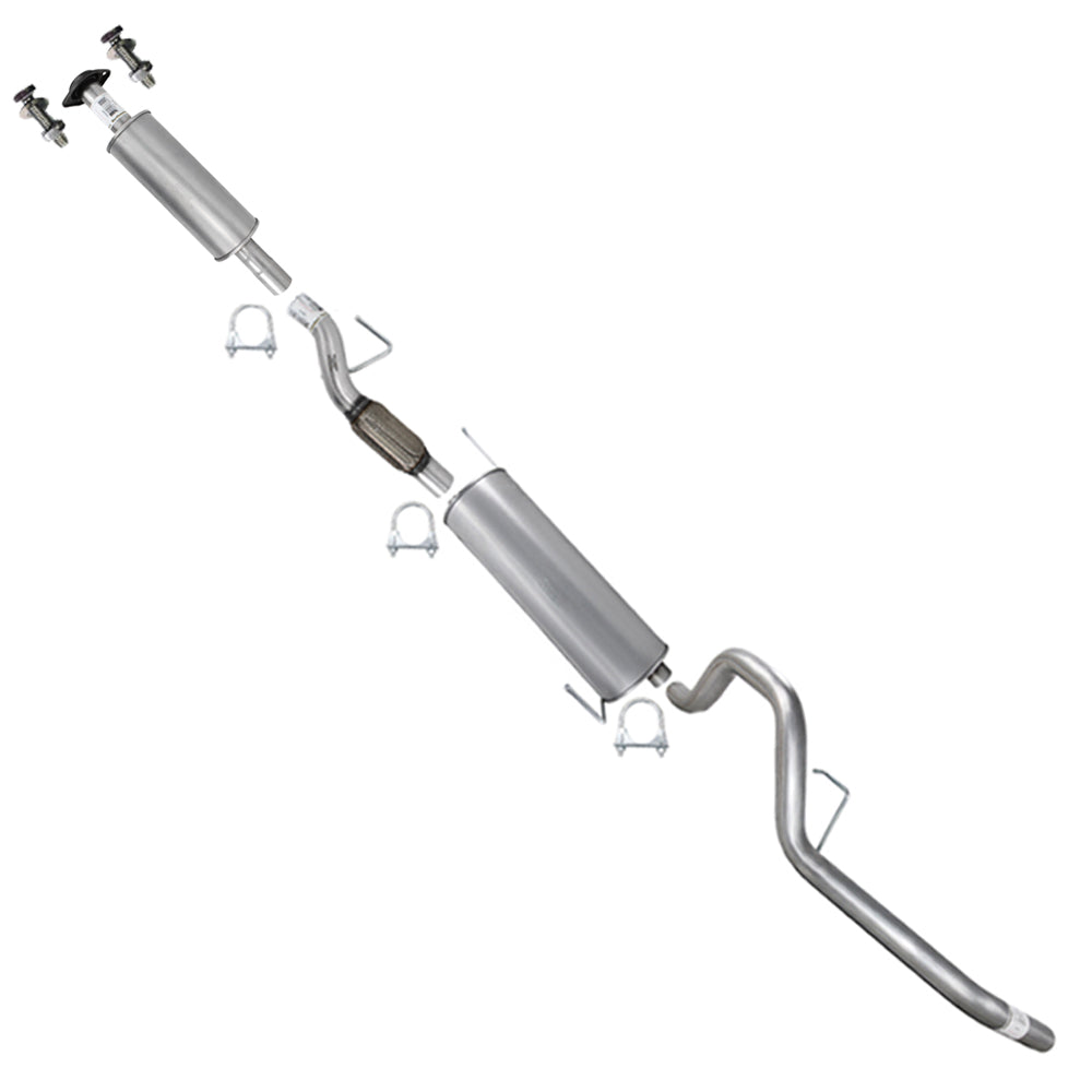 2011-2014 Ford F-150 3.7L 145in WB Stainless Steel Resonator Flex Pipe with Muffler & Tail Pipe Exhaust System