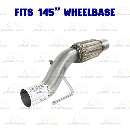 2011-2014 Ford F-150 3.7L 145in WB Stainless Steel Resonator Flex Pipe with Muffler & Tail Pipe Exhaust System