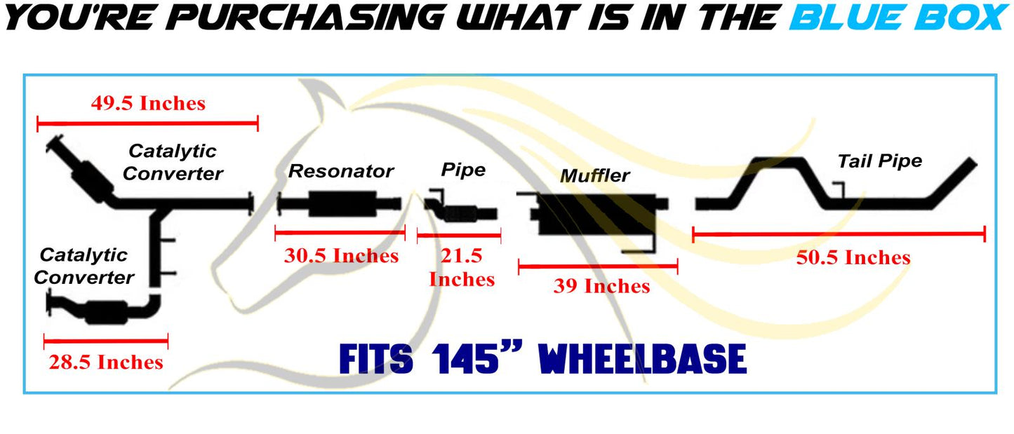 2011-2014 Ford F-150 3.7L 145in WB Stainless Steel Complete Exhaust System - EPA Approved