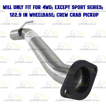 2001-2004 Chevy S10 4.3L Exhaust Extension Pipe w/ Hangers Stainless Steel