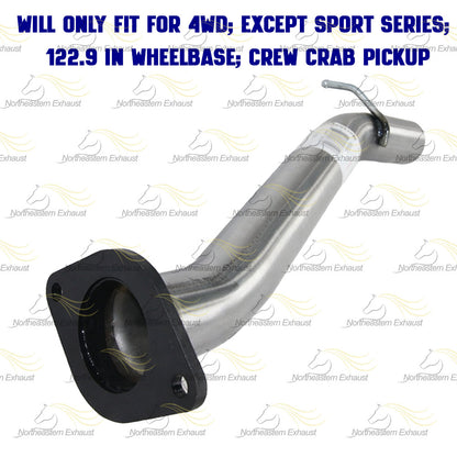 2001-2004 GMC Sonoma 4.3L Exhaust Extension Pipe w/ Hanger Stainless Steel