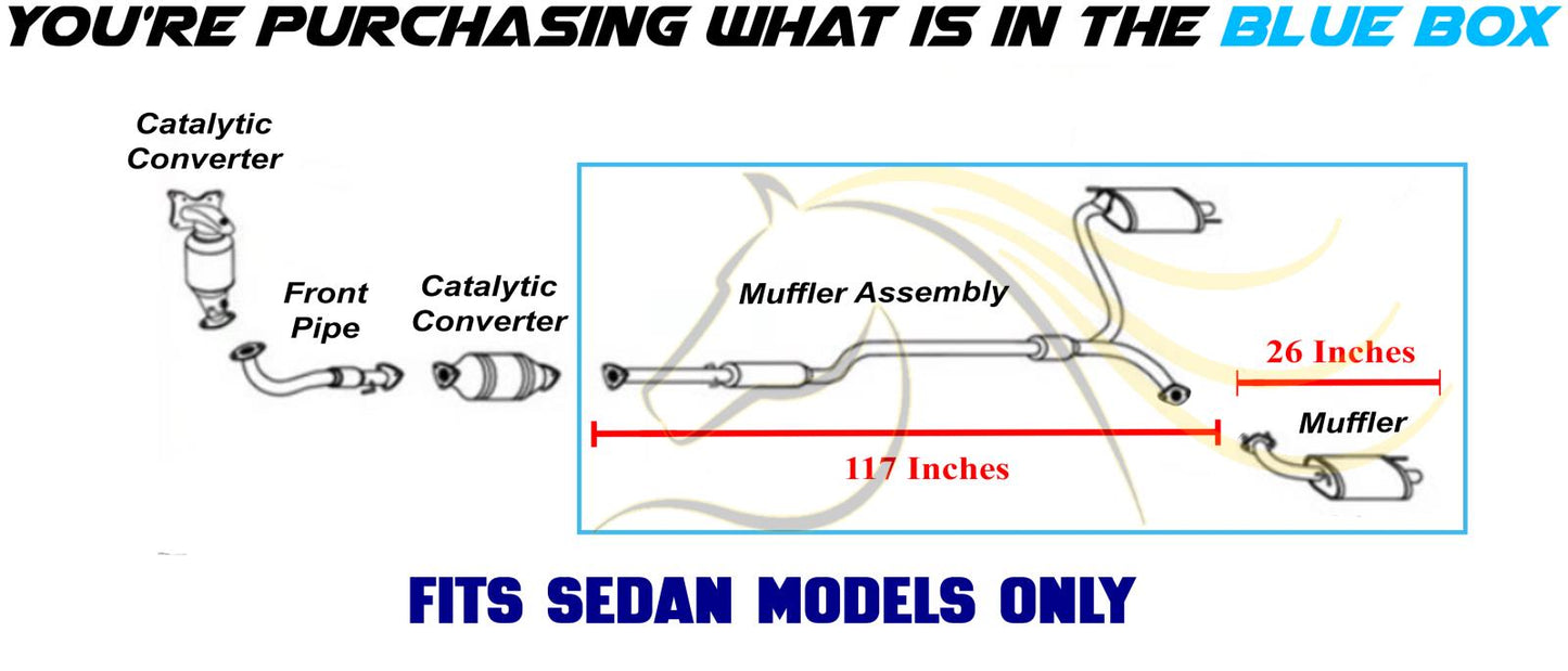 2009-2014 Acura TSX 2.4L SEDAN Exhaust Passenger Side Muffler Assembly & Driver Side Muffler Kit