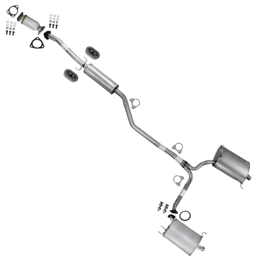 2009-2014 Acura TSX 2.4L SEDAN Exhaust Catalytic w/ Passenger & Driver Side Muffler Kit w/ Hangers - EPA Approved