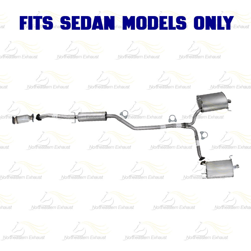 2009-2014 Acura TSX 2.4L SEDAN Exhaust Catalytic w/ Passenger & Driver Side Muffler Kit w/ Hangers - EPA Approved