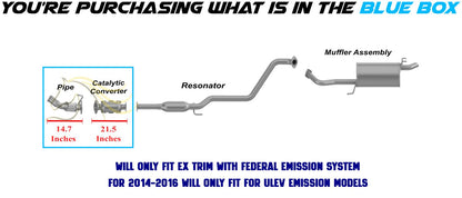 2014-2018 Kia Forte 2.0L Direct-Fit Exhaust Front Pipe w/ Catalytic Converter Kit