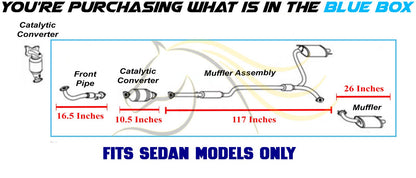 2009-2014 Acura TSX 2.4L SEDAN Exhaust Front Pipe Catalytic & Muffler Assembly Kit w/ Hangers - EPA Approved