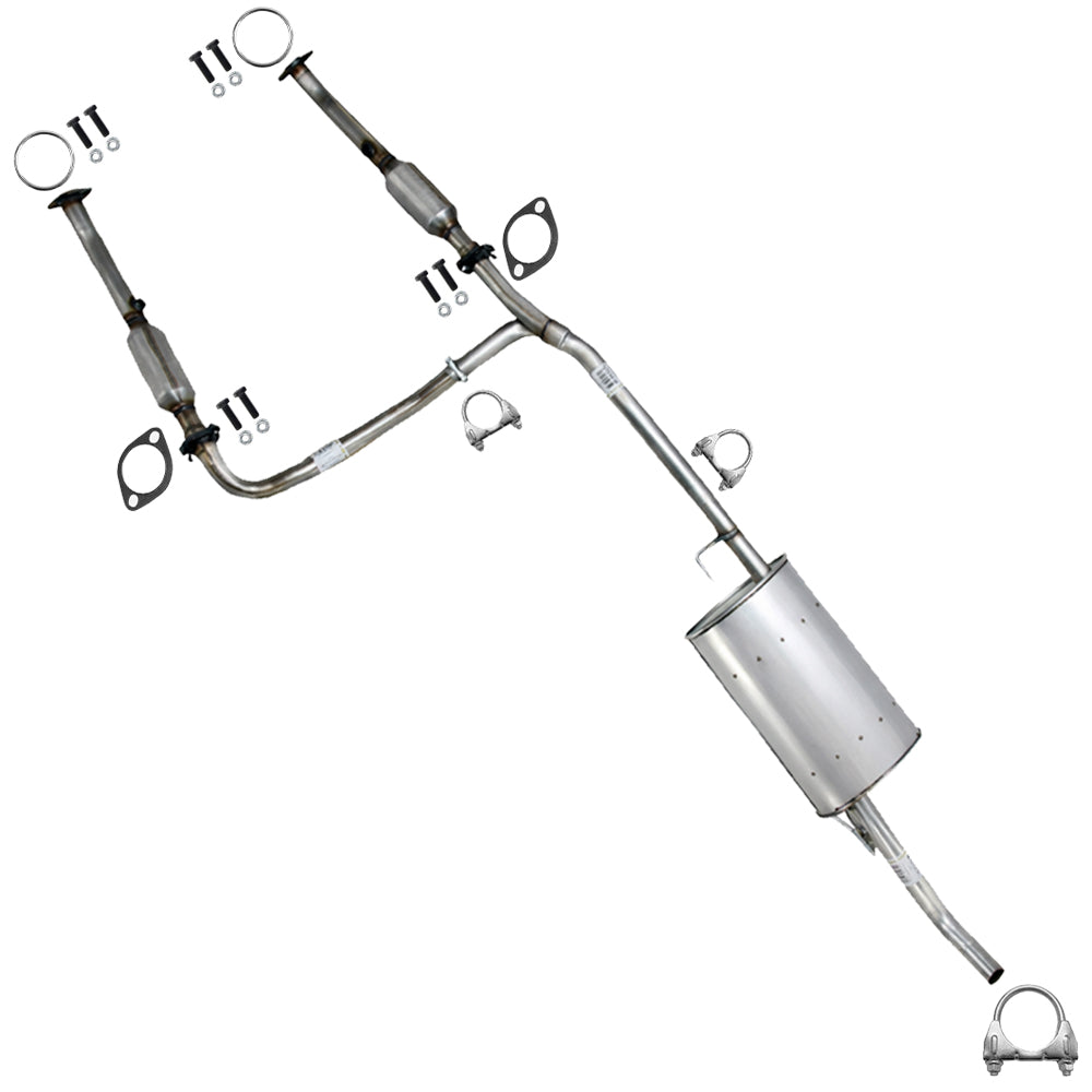 2007-2019 Nissan Frontier 4.0L Pair of Rear Exhaust Catalytic w/ Pipe & Muffler Kit - EPA Approved