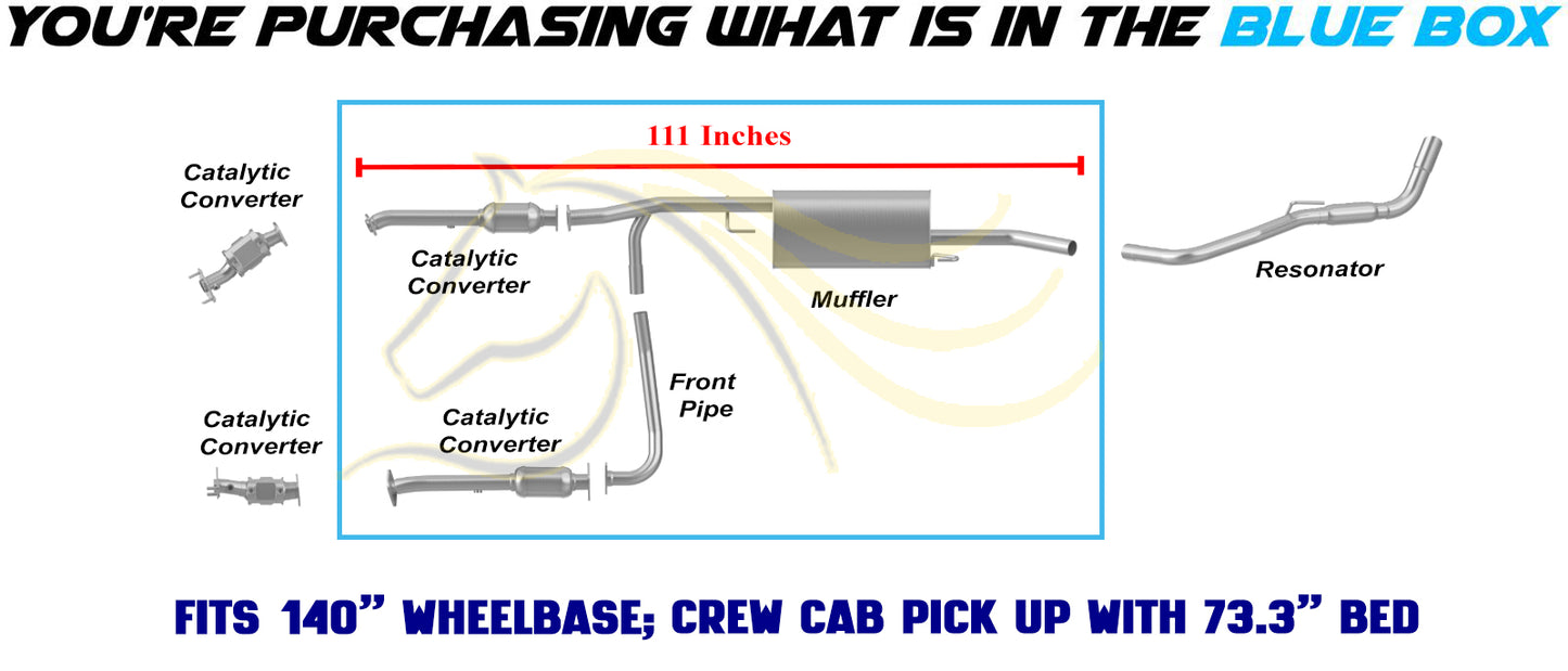 2007-2019 Nissan Frontier 4.0L Pair of Rear Exhaust Catalytic w/ Pipe & Muffler Kit - EPA Approved