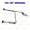 2009-2012 Suzuki Equator 4.0L 140in WB Exhaust Pair of Rear Catalytic w/ Pipe & Muffler Kit - EPA Approved