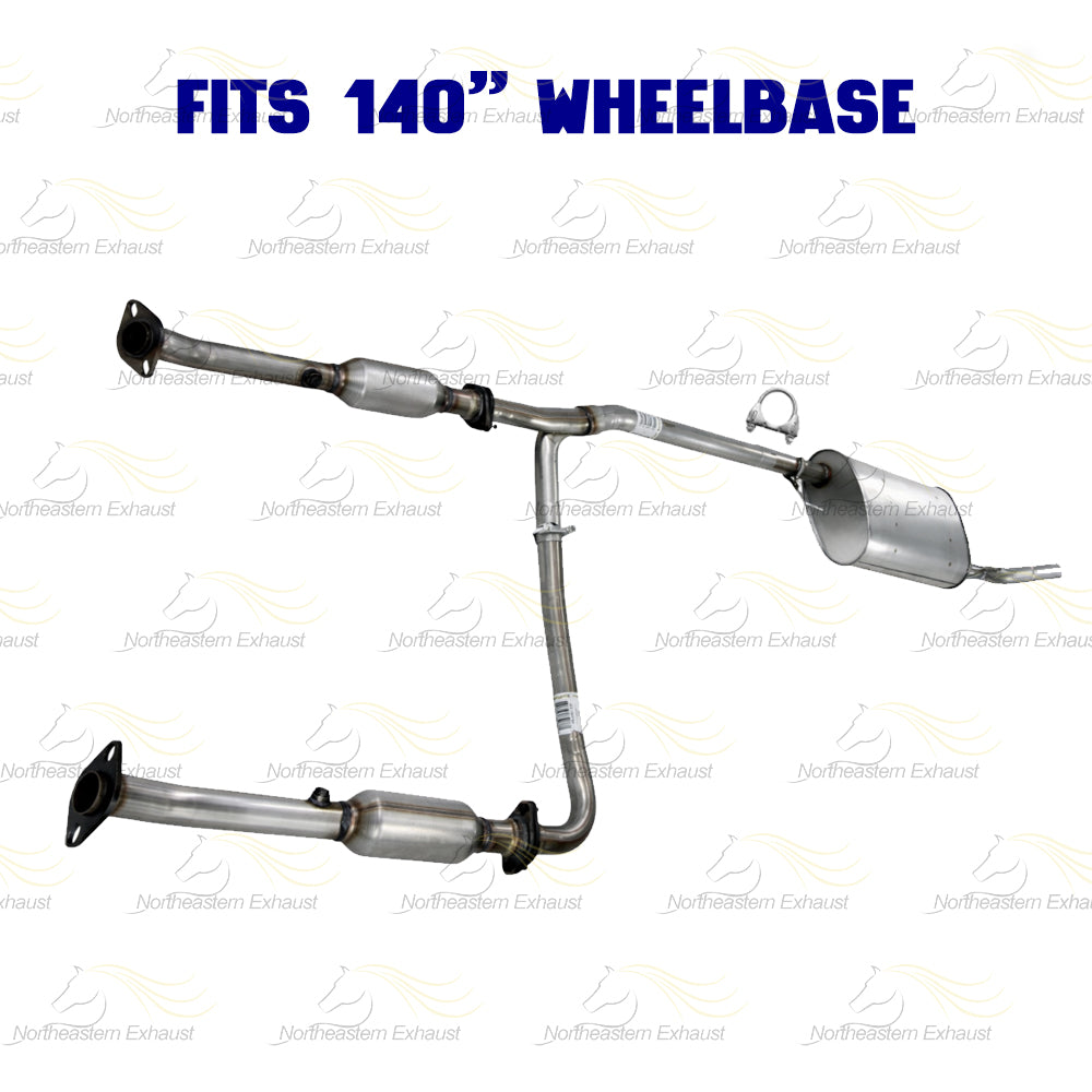 2009-2012 Suzuki Equator 4.0L 140in WB Exhaust Pair of Rear Catalytic w/ Pipe & Muffler Kit - EPA Approved