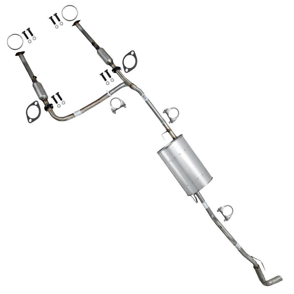 2007-2019 Nissan Frontier 4.0L Pair of Rear Catalytic Front Pipe Muffler Resonator Kit - EPA Approved