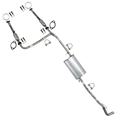 2007-2019 Nissan Frontier 4.0L Pair of Rear Catalytic Front Pipe Muffler Resonator Kit - EPA Approved