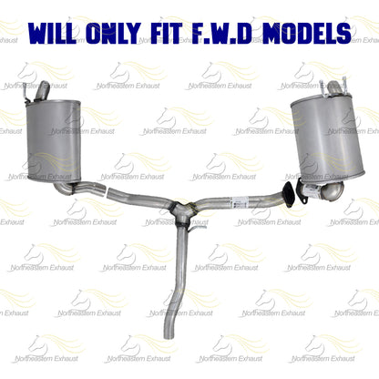 2017-2019 Honda CR-V 1.5L FWD Stainless Steel Y-Pipe Pair of Muffler Exhaust System