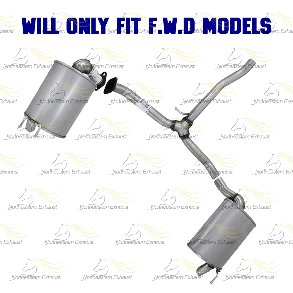 2017-2019 Honda CR-V 1.5L FWD Stainless Steel Y-Pipe Pair of Muffler Exhaust System