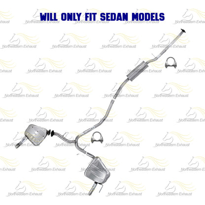 2016-2021 Honda Civic 1.5L SEDAN Resonator Y Pipe and Pair of Muffler Exhaust System