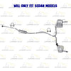 2016-2021 Honda Civic 1.5L SEDAN Resonator Y Pipe and Pair of Muffler Exhaust System