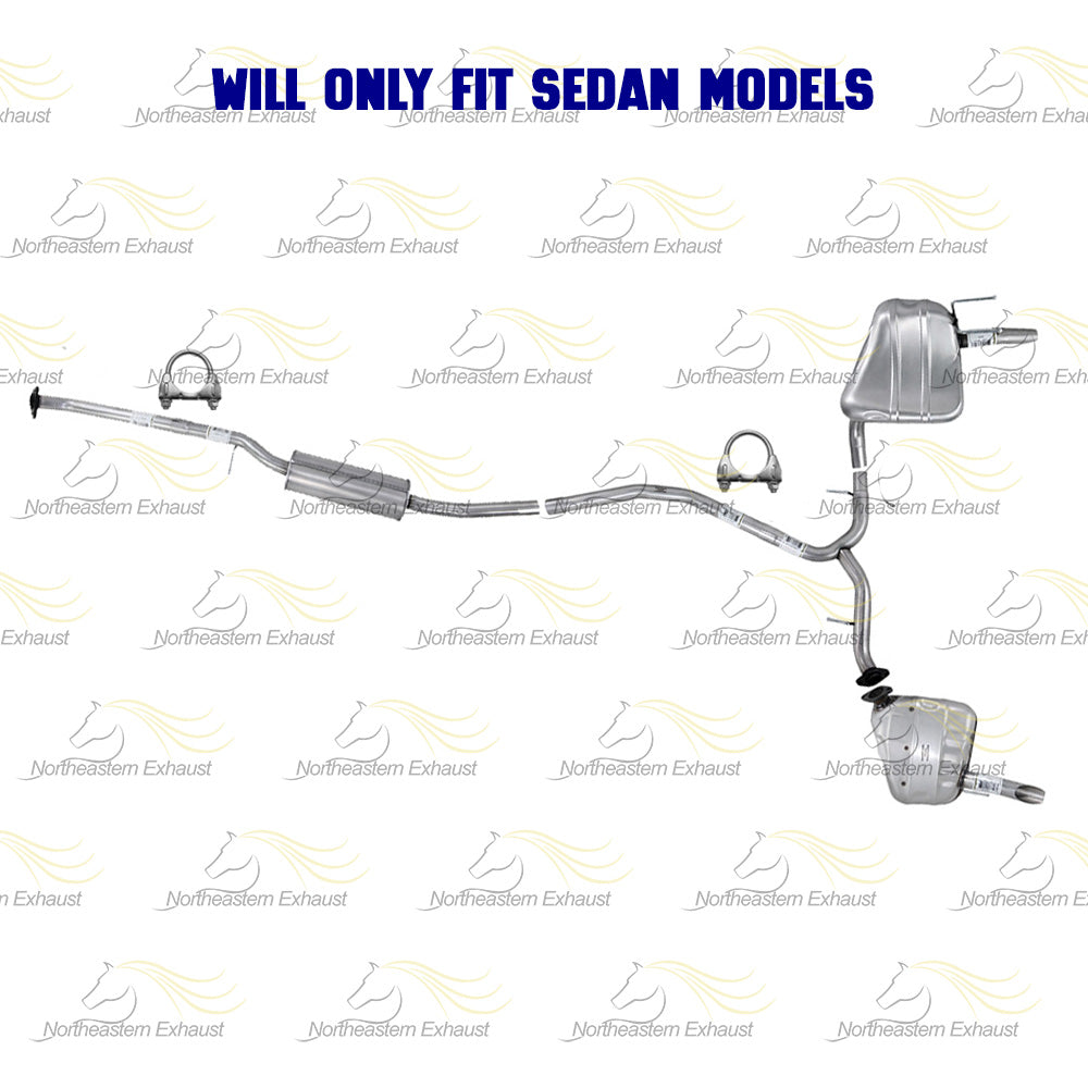 2016-2021 Honda Civic 1.5L SEDAN Resonator Y Pipe and Pair of Muffler Exhaust System