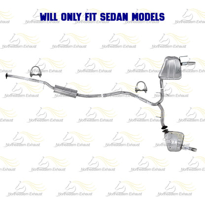 2016-2021 Honda Civic 1.5L SEDAN Resonator Y Pipe and Pair of Muffler Exhaust System