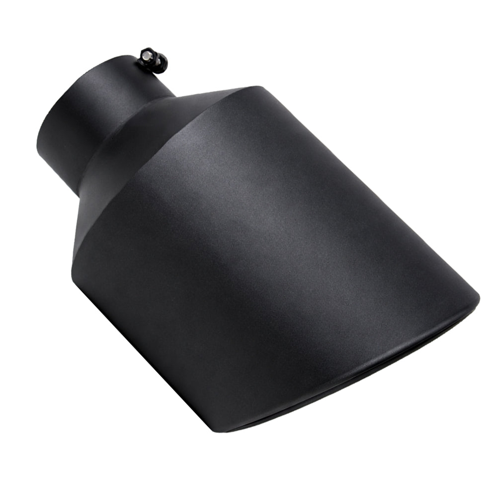 High Temperature Black Diesel Bolt On Exhaust Tip 5"Inlet 10"Outlet 15"Long