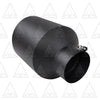 High Temperature Black Diesel Bolt On Exhaust Tip 5"Inlet 10"Outlet 15"Long