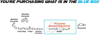 Stainless Steel Exhaust Muffler w/ Hanger for 2004-2006 RX330 3.3L| 2007-2009 RX350 3.5L