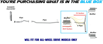 2017-2019 Honda CR-V 1.5L AWD Exhaust Muffler and Y-Pipe Kit