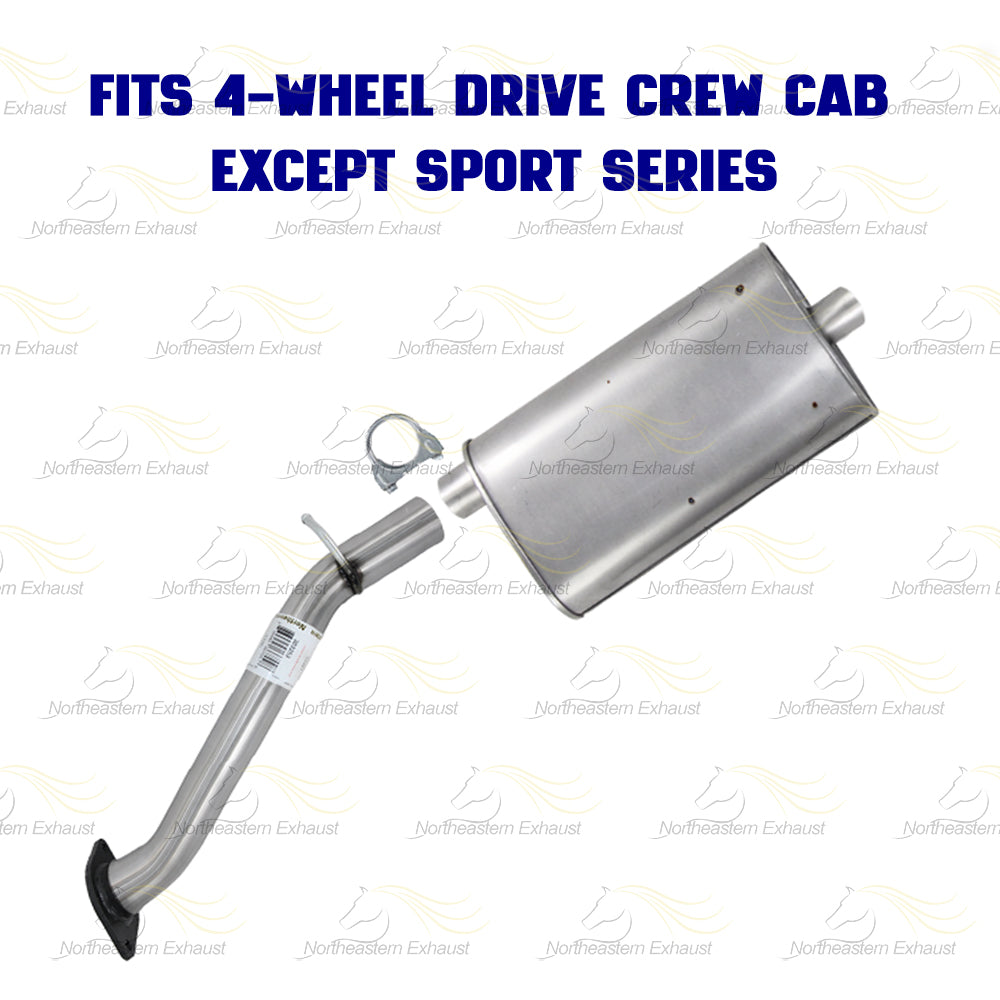 2001-2004 Chevy S10 & GMC Sonoma 4.3L 4WD Stainless Steel Front Pipe & Muffler