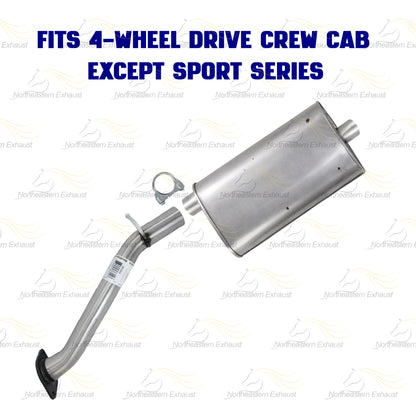 2001-2004 Chevy S10 & GMC Sonoma 4.3L 4WD Stainless Steel Front Pipe & Muffler