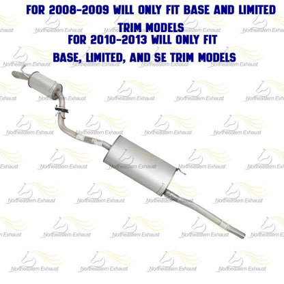 2008-2013 Toyota Highlander 3.5L Exhaust Muffler & Resonator Kit