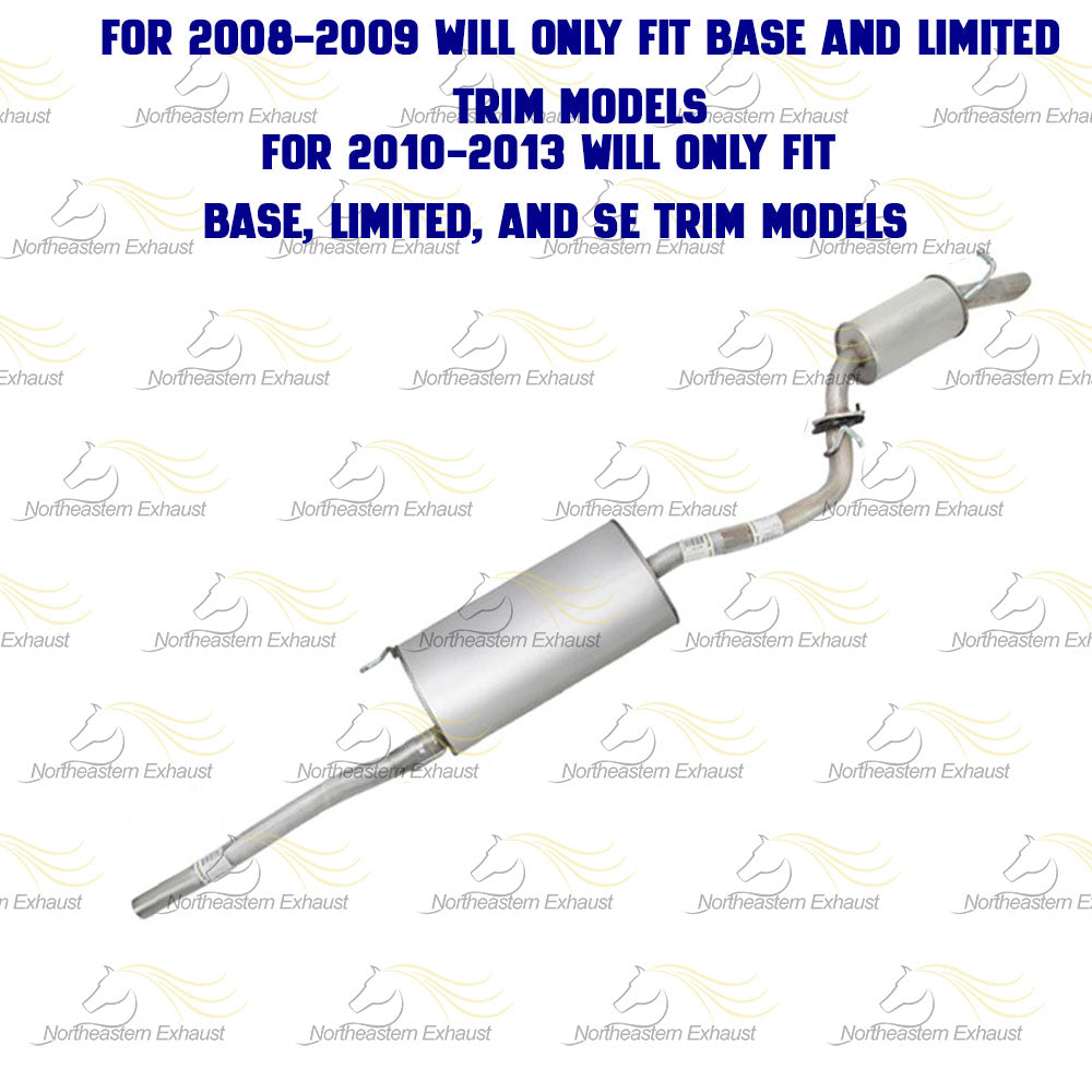 2008-2013 Toyota Highlander 3.5L Exhaust Muffler & Resonator Kit