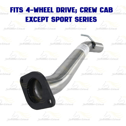 2001-2004 Chevy S10 4.3L 4WD Stainless Steel Cat-Back Exhaust Kit w/ Hangers