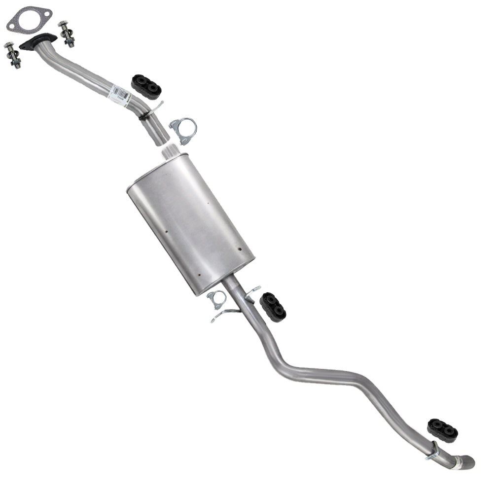 2001-2004 GMC Sonoma 4.3L Stainless Steel Cat-Back Exhaust Kit w/ Hangers - 4WD