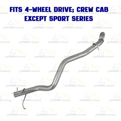 2001-2004 Chevy S10 & GMC Sonoma 4.3L Stainless Steel Front Pipe Muffler & Tail Pipe Kit - 4WD