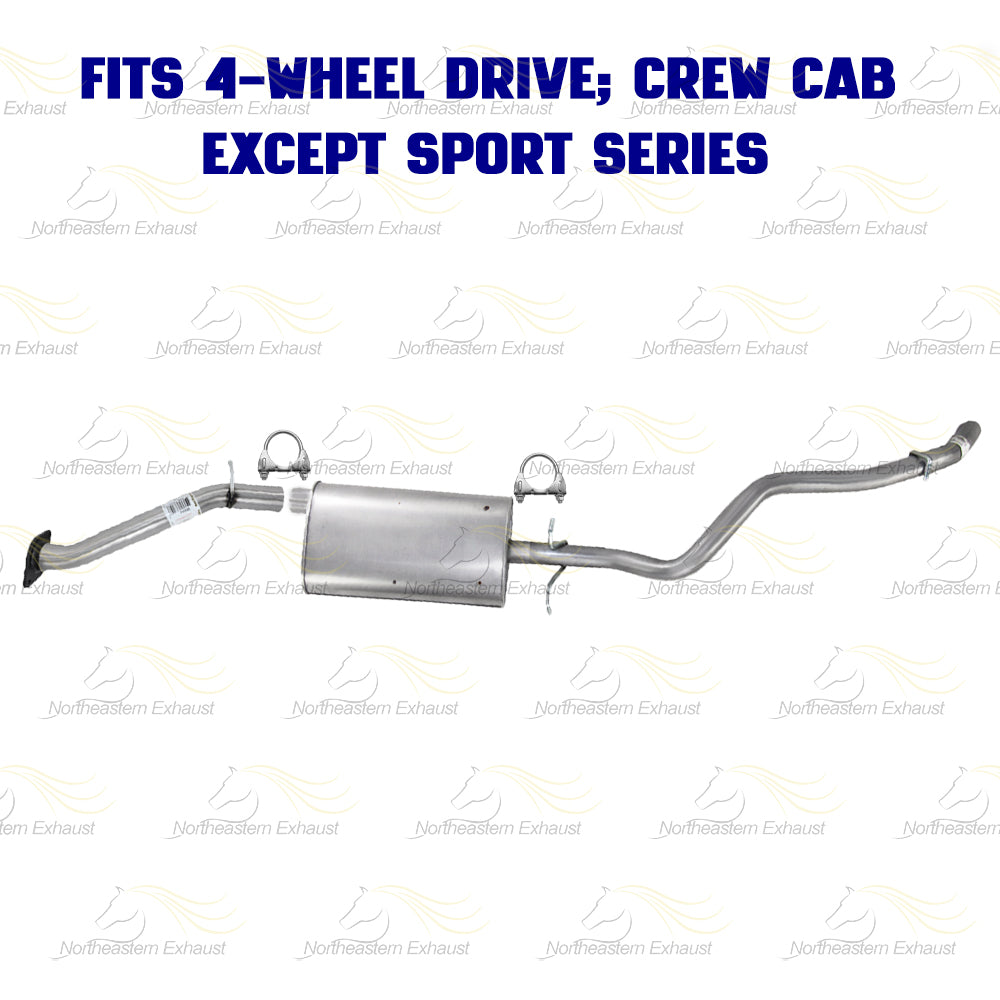2001-2004 Chevy S10 & GMC Sonoma 4.3L Stainless Steel Front Pipe Muffler & Tail Pipe Kit - 4WD